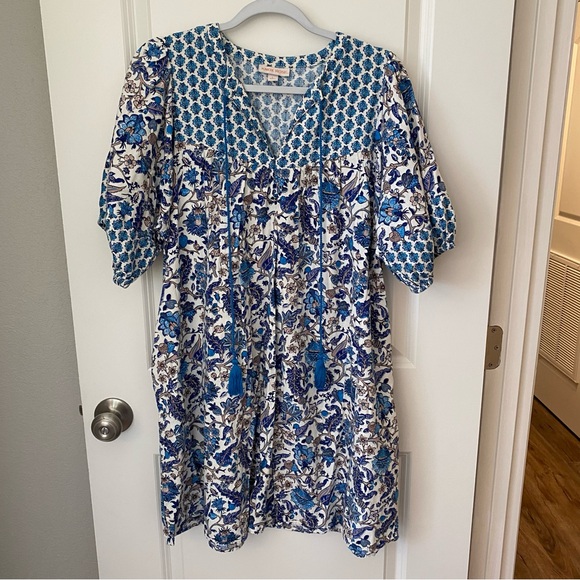 Knox Rose Dresses & Skirts - Floral Blue and White Knox Rose Women's Dress